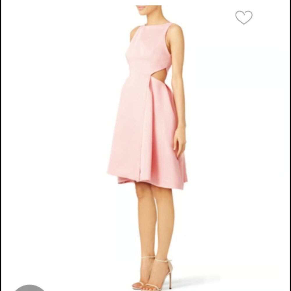 Halston Heritage Parfait Pink Cut-Out Dress